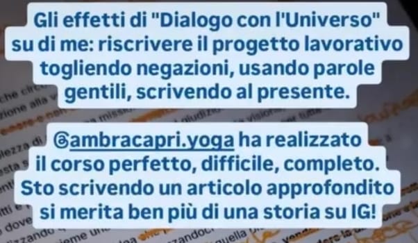 recensione dialogo con l'universo