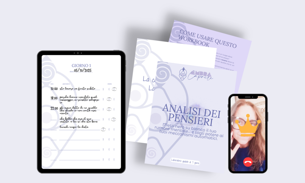 analisi dei pensieri, mockup